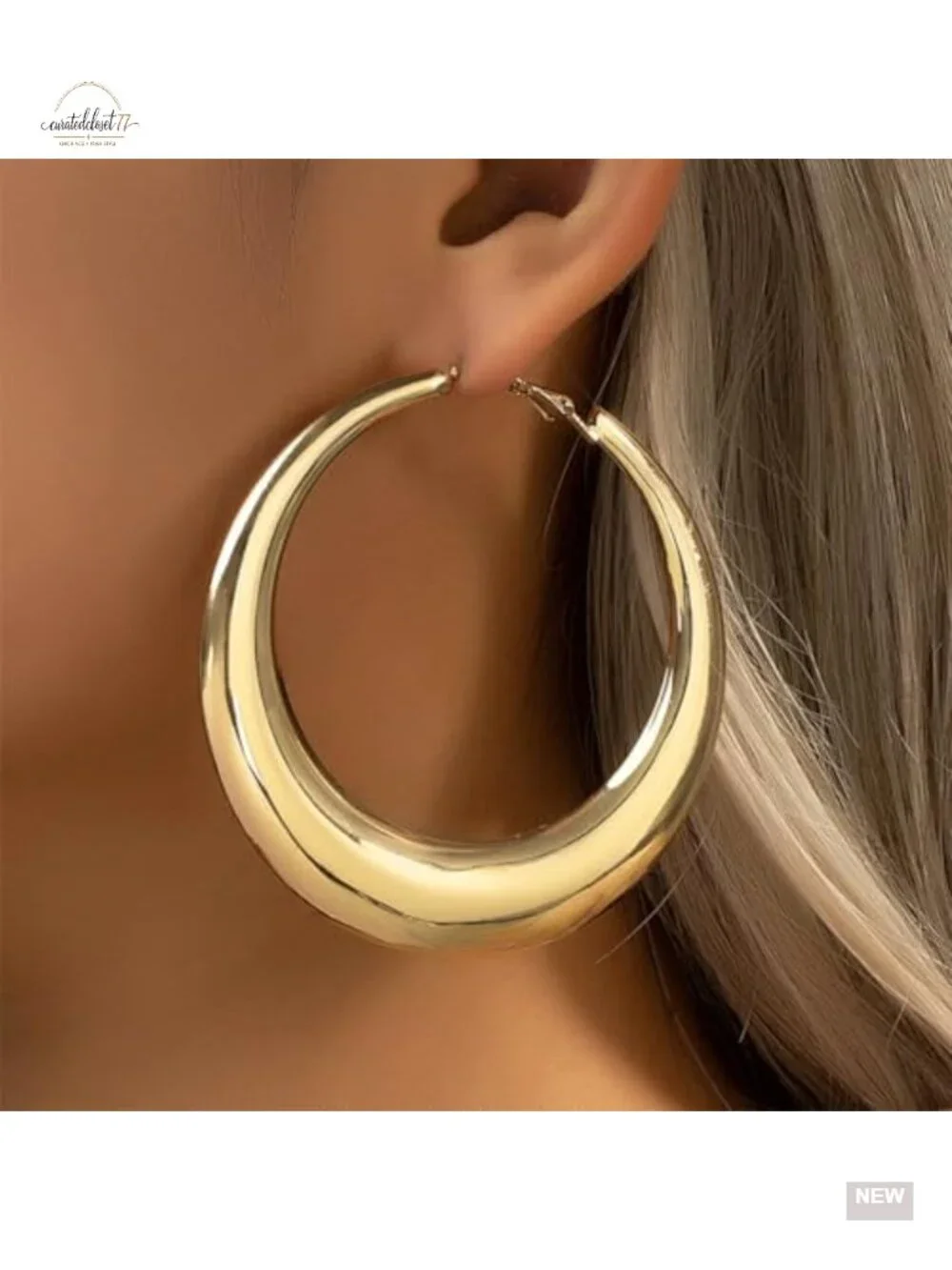 Large Gold Hoop Earrings for Women Chunky Silver Round Statement Y2K Party Prom